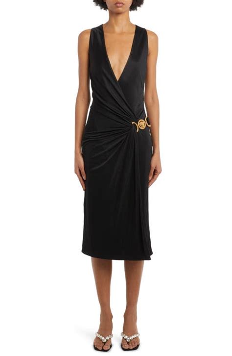 versace little black dress|farfetch Versace dresses.